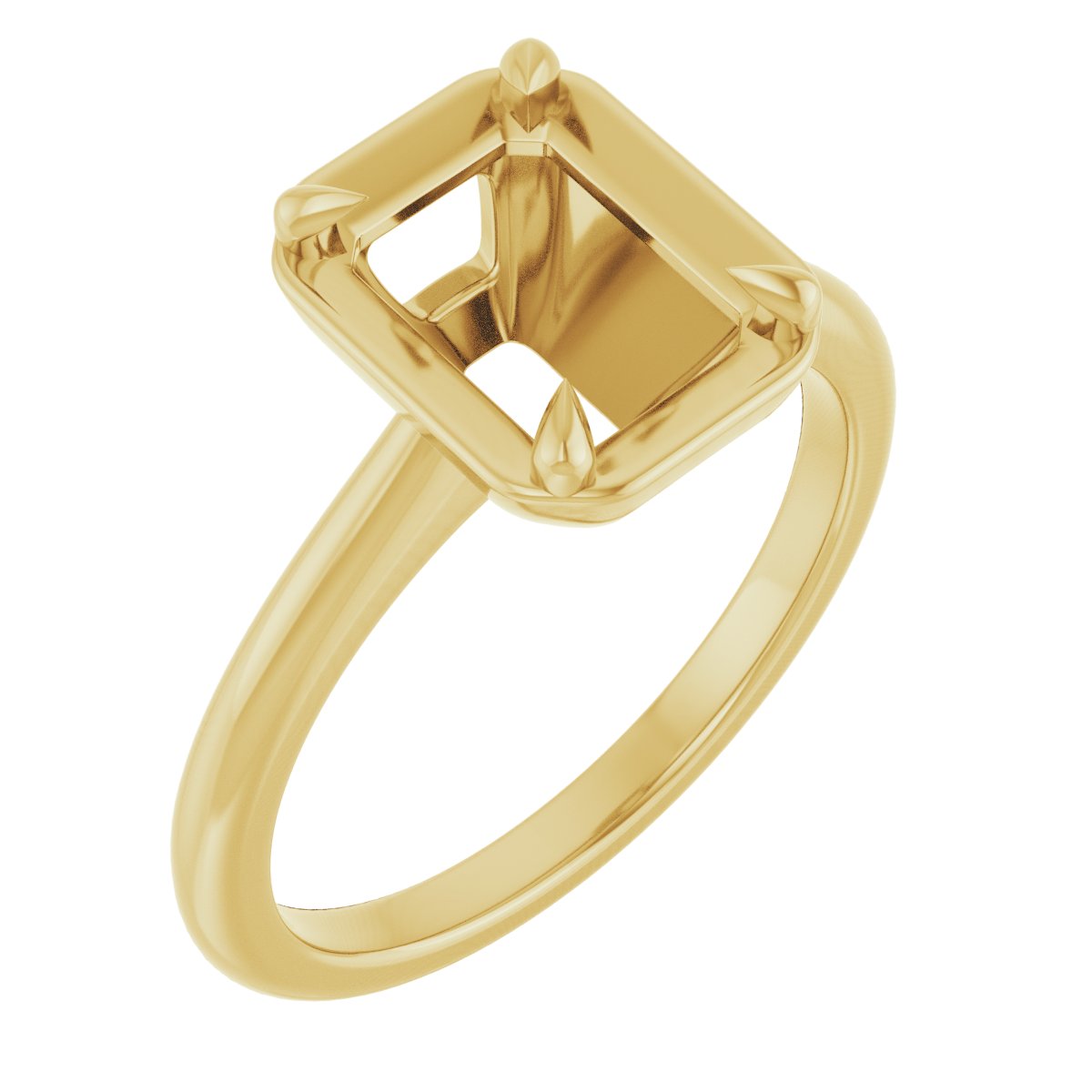 Claw-Prong Solitaire Bezel-Style Engagement Ring