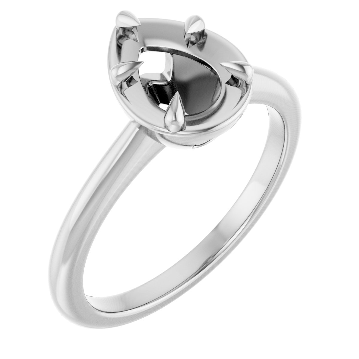 Claw-Prong Solitaire Bezel-Style Engagement Ring