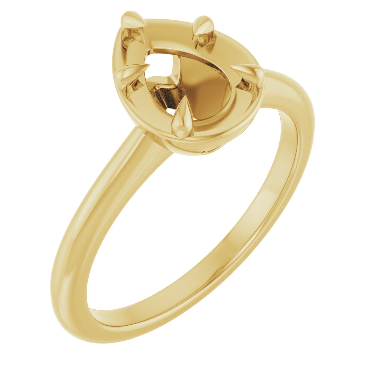 Claw-Prong Solitaire Bezel-Style Engagement Ring