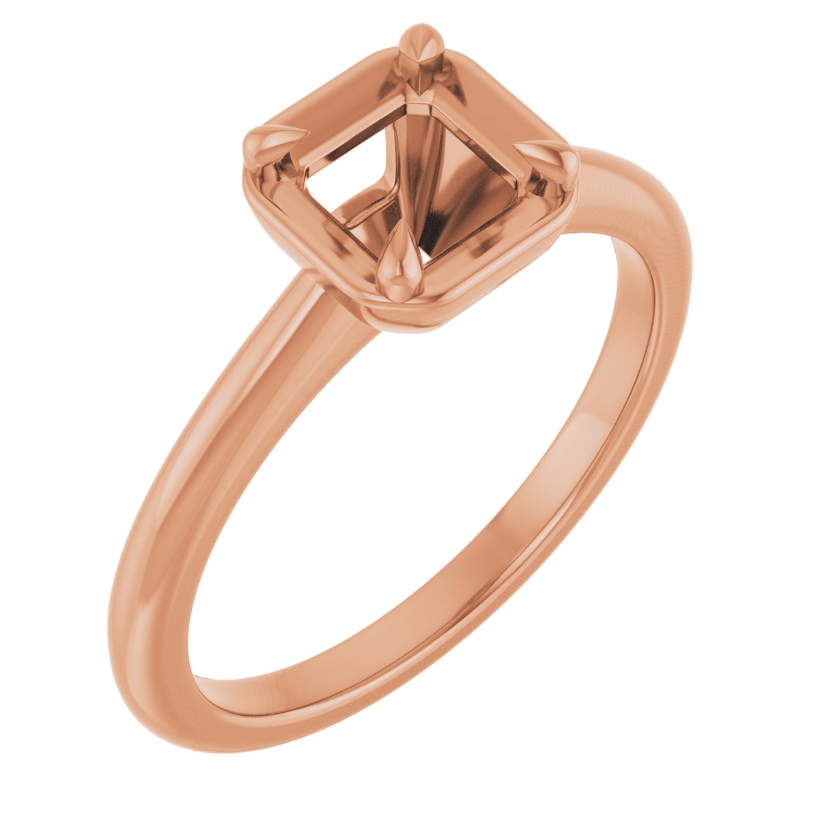 Claw-Prong Solitaire Bezel-Style Engagement Ring
