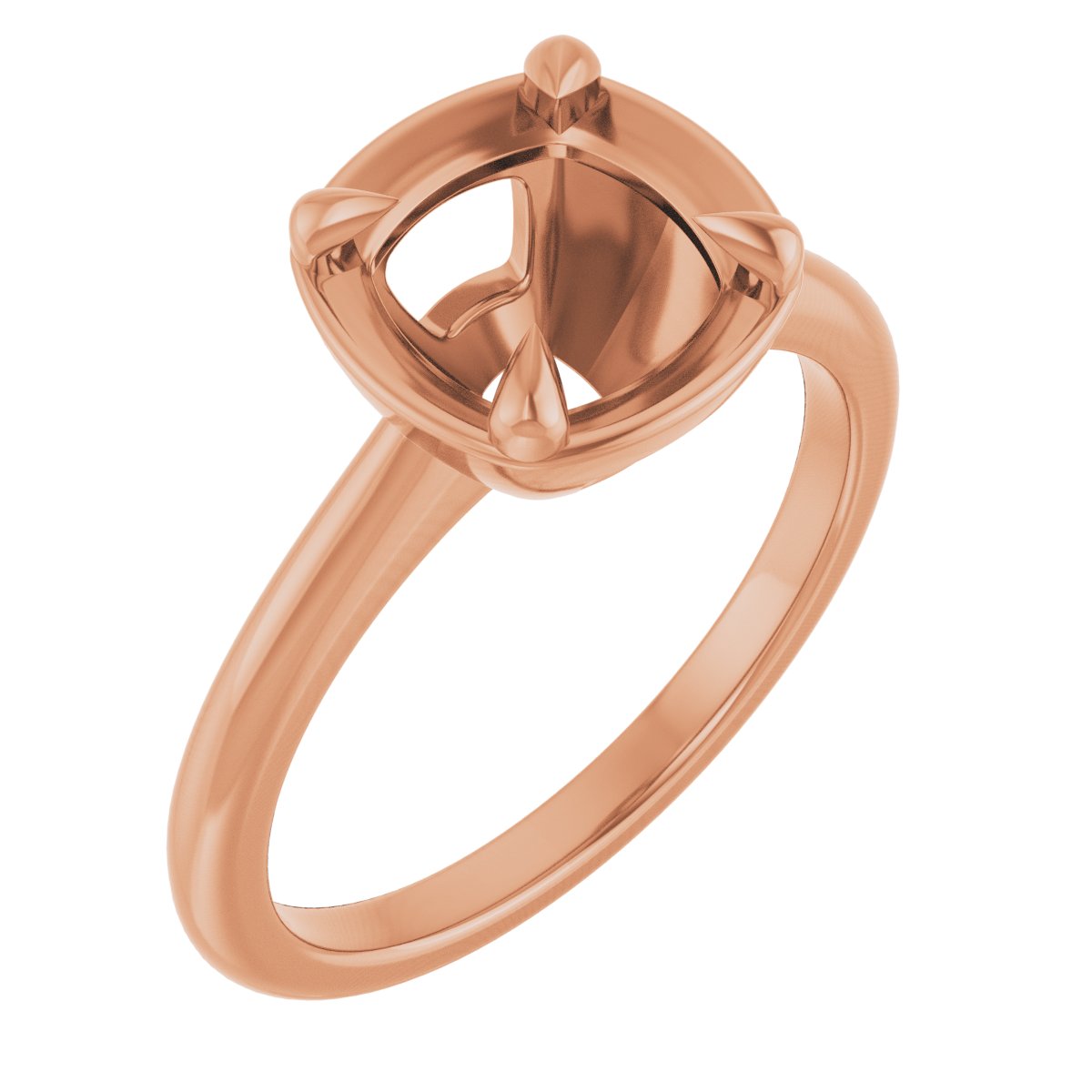 Claw-Prong Solitaire Bezel-Style Engagement Ring