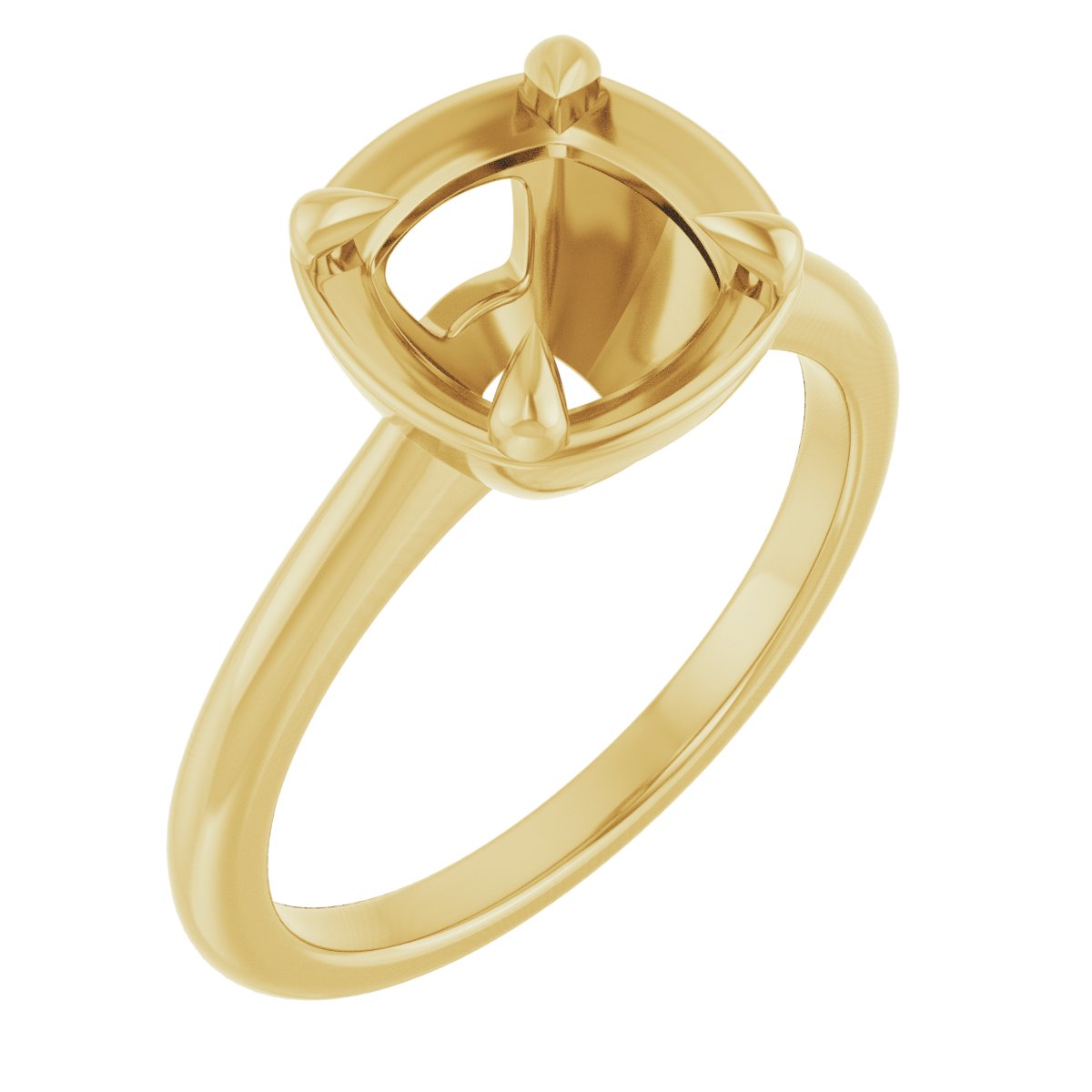 Claw-Prong Solitaire Bezel-Style Engagement Ring