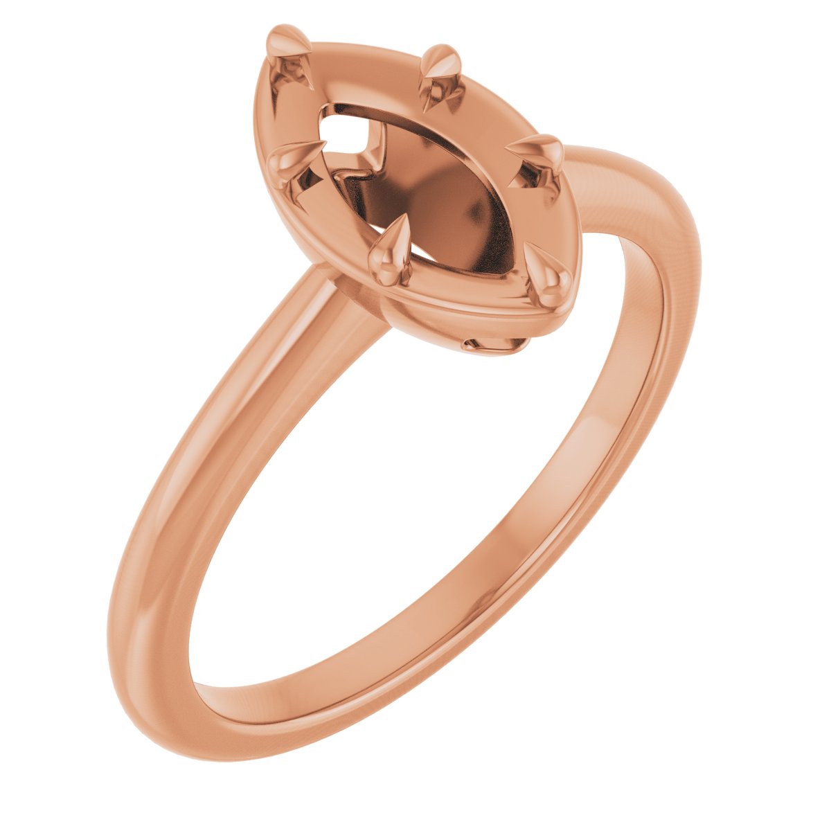 Claw-Prong Solitaire Bezel-Style Engagement Ring