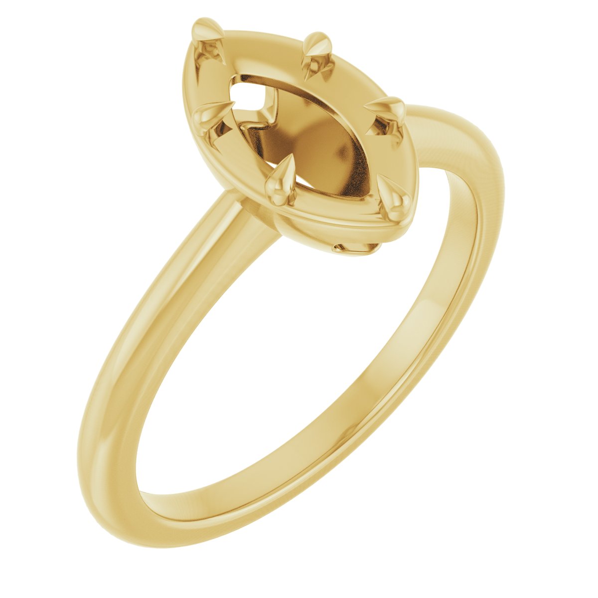 Claw-Prong Solitaire Bezel-Style Engagement Ring
