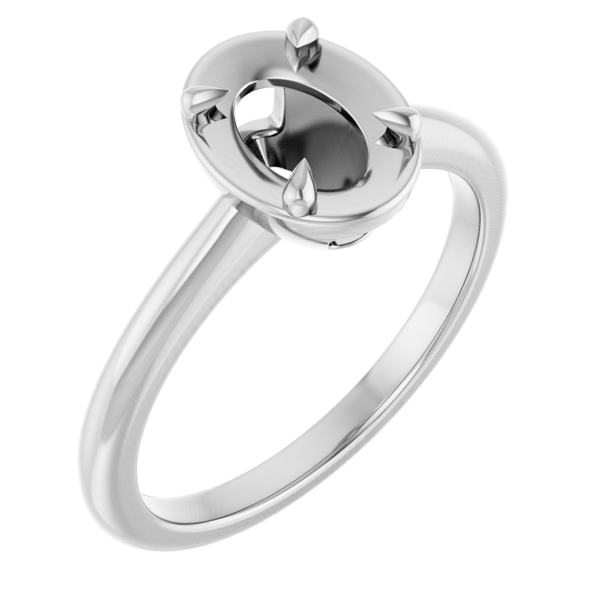 Claw-Prong Solitaire Bezel-Style Engagement Ring