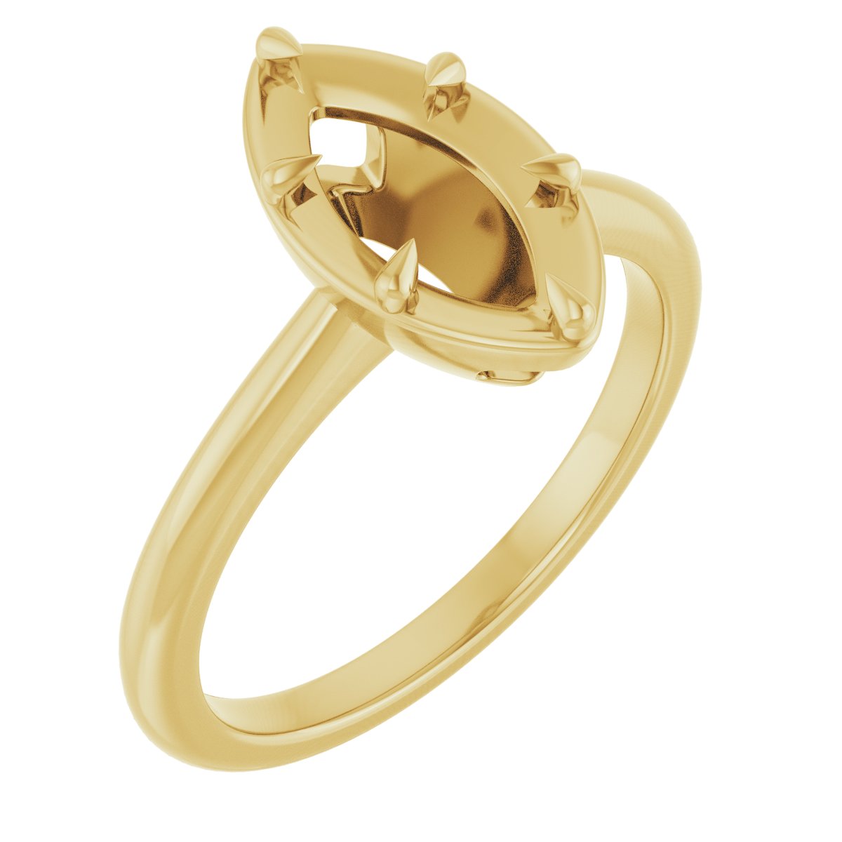 Claw-Prong Solitaire Bezel-Style Engagement Ring
