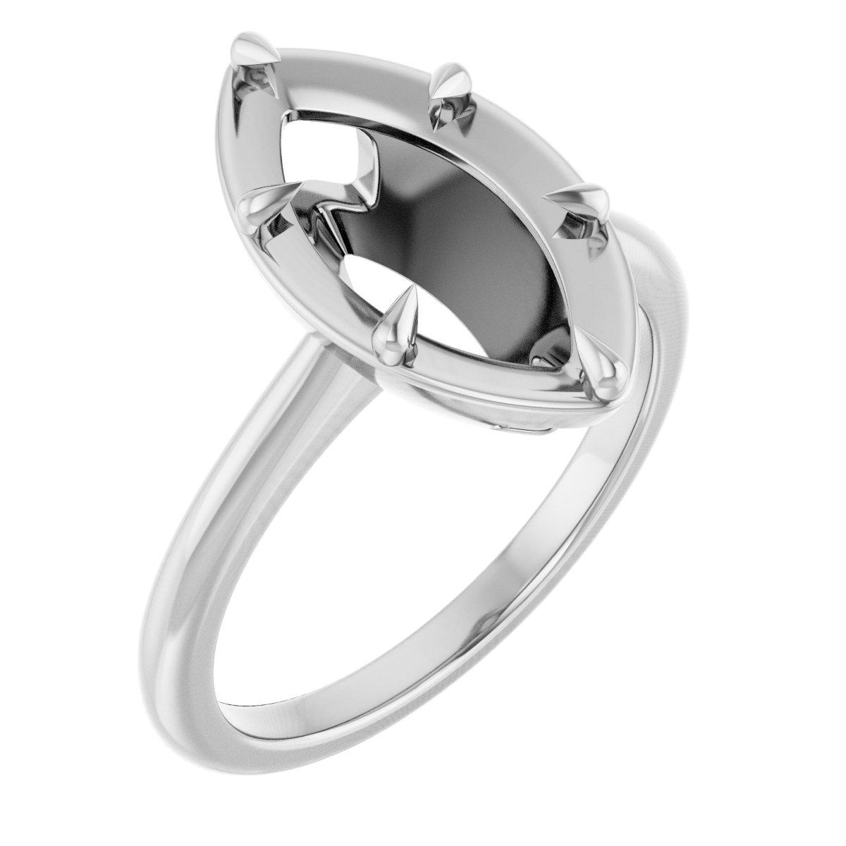 Claw-Prong Solitaire Bezel-Style Engagement Ring