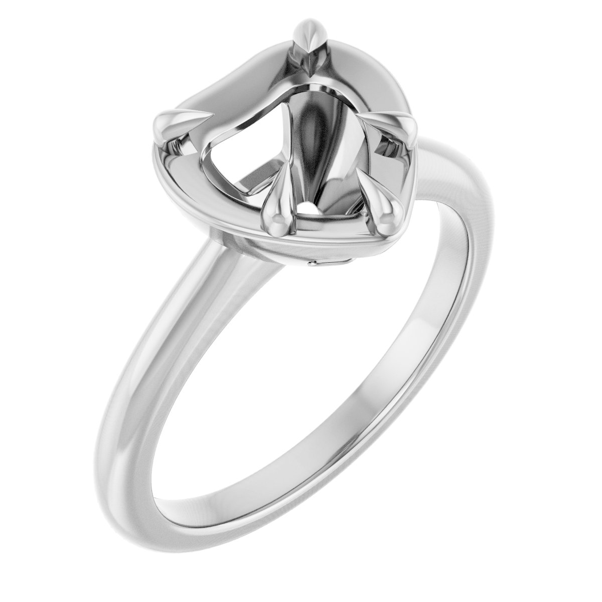 Claw-Prong Solitaire Bezel-Style Engagement Ring