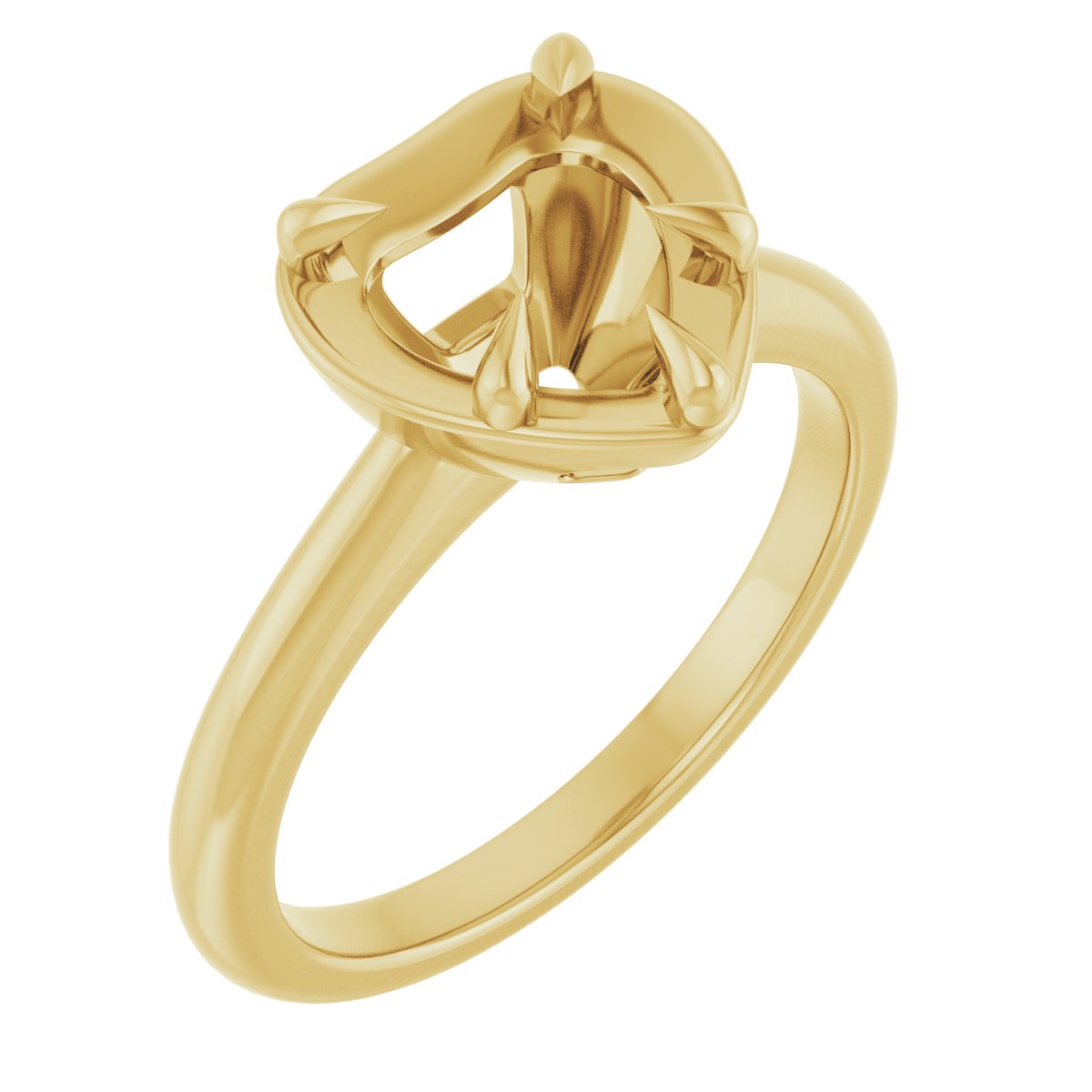 Claw-Prong Solitaire Bezel-Style Engagement Ring
