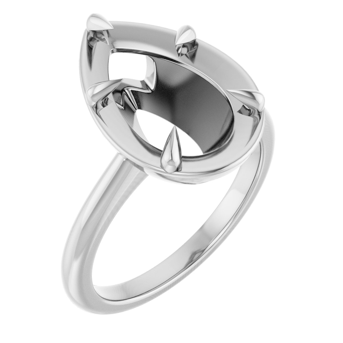 Claw-Prong Solitaire Bezel-Style Engagement Ring