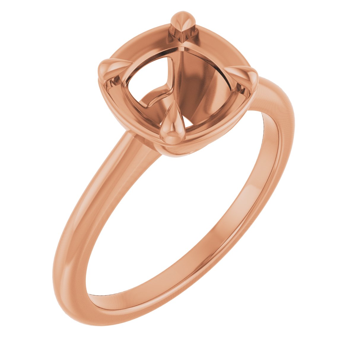 Claw-Prong Solitaire Bezel-Style Engagement Ring