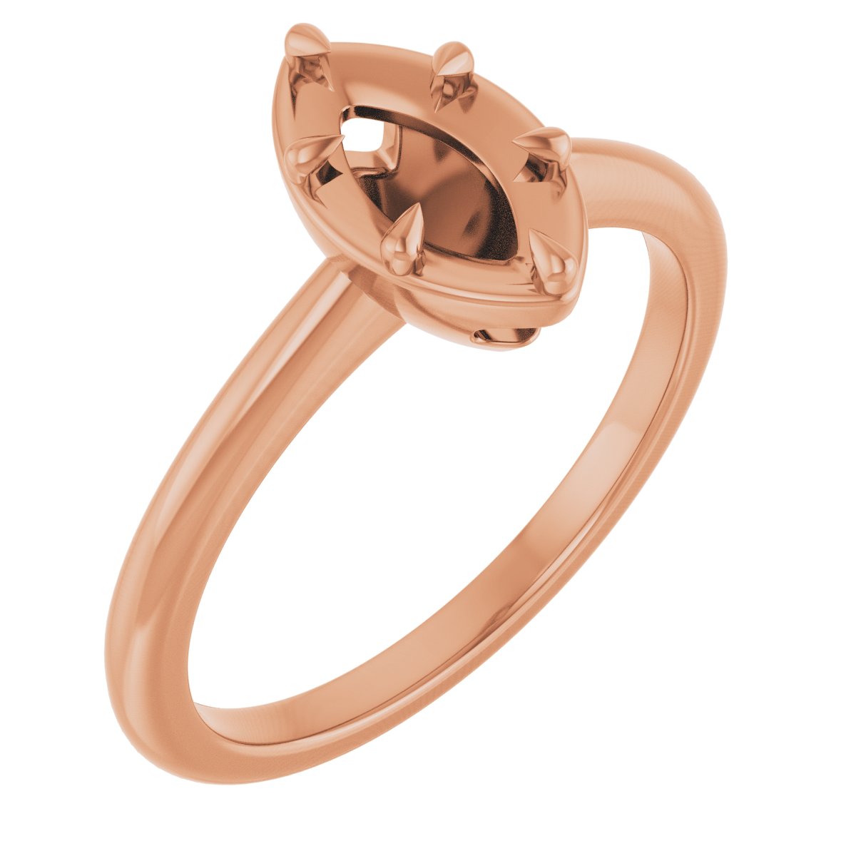 Claw-Prong Solitaire Bezel-Style Engagement Ring