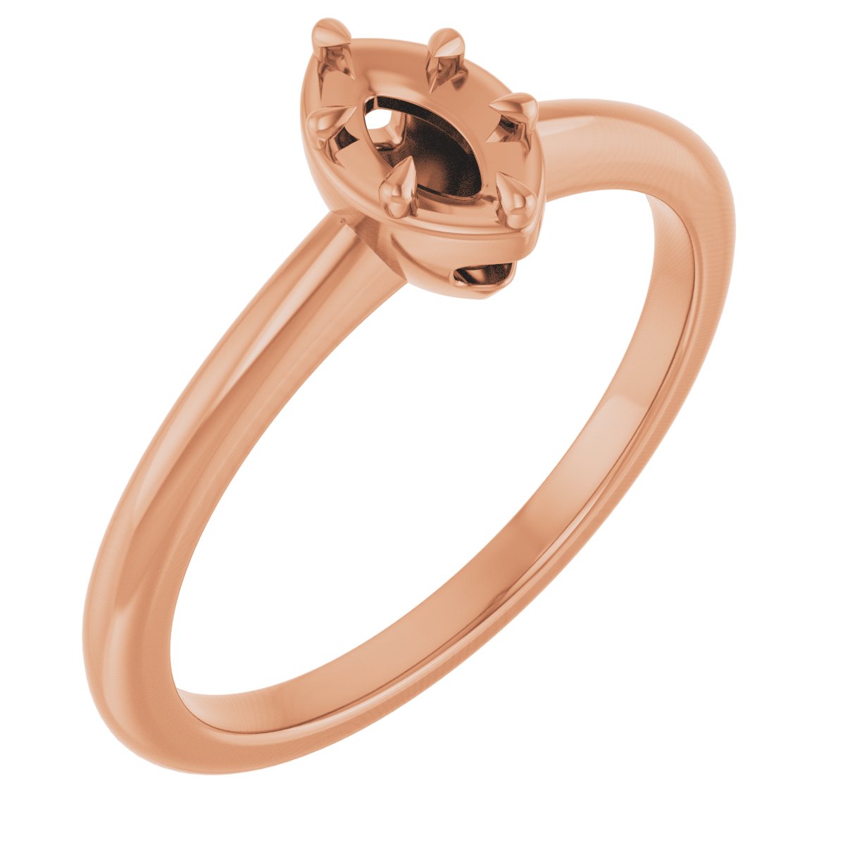 Claw-Prong Solitaire Bezel-Style Engagement Ring
