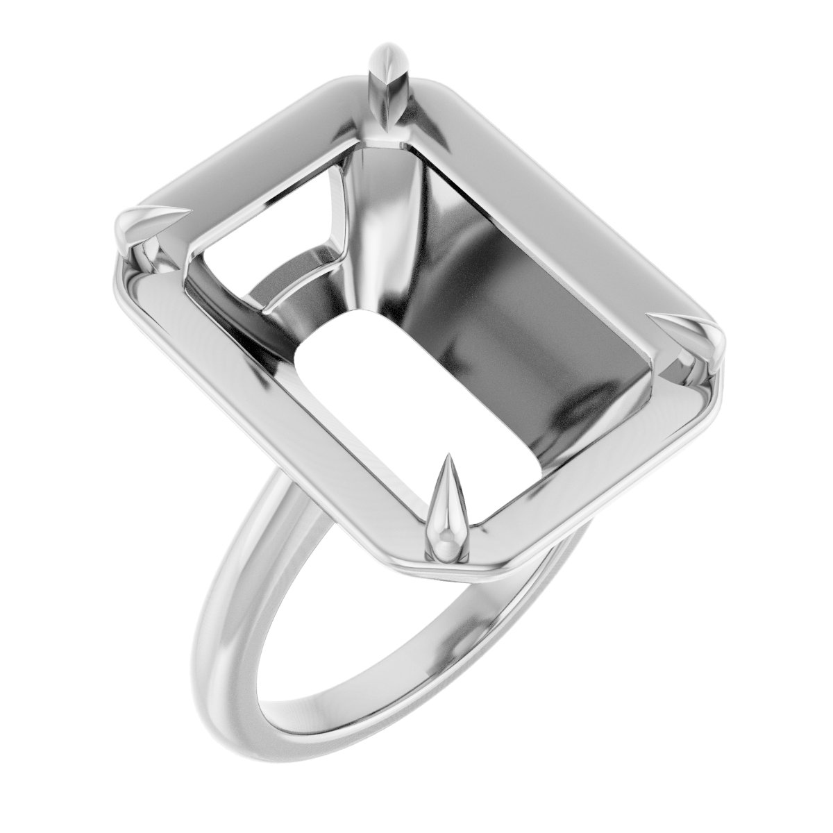 Claw-Prong Solitaire Bezel-Style Engagement Ring