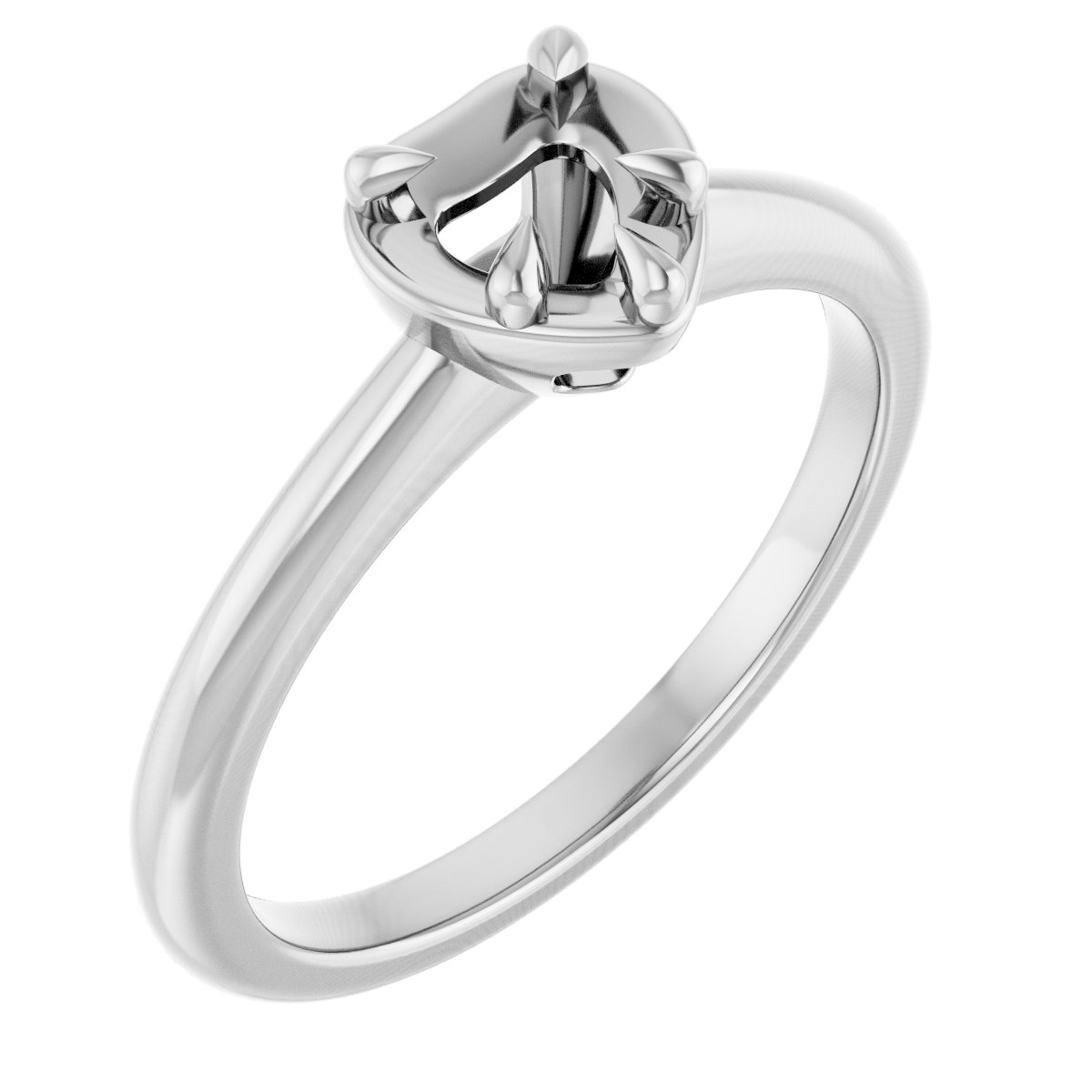 Claw-Prong Solitaire Bezel-Style Engagement Ring