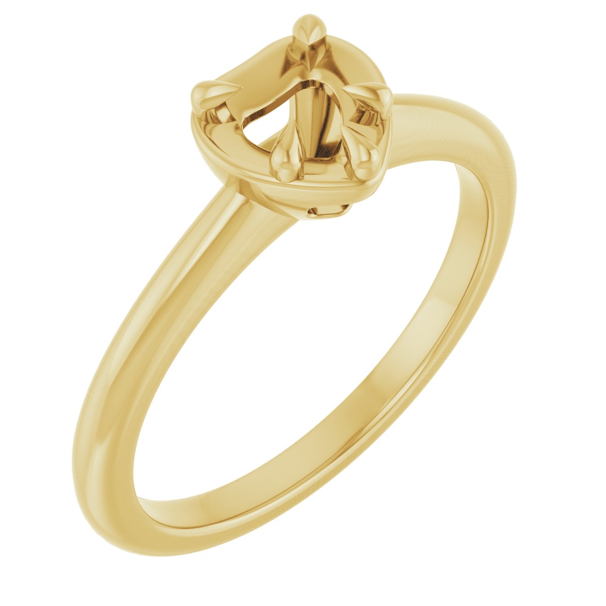 Claw-Prong Solitaire Bezel-Style Engagement Ring