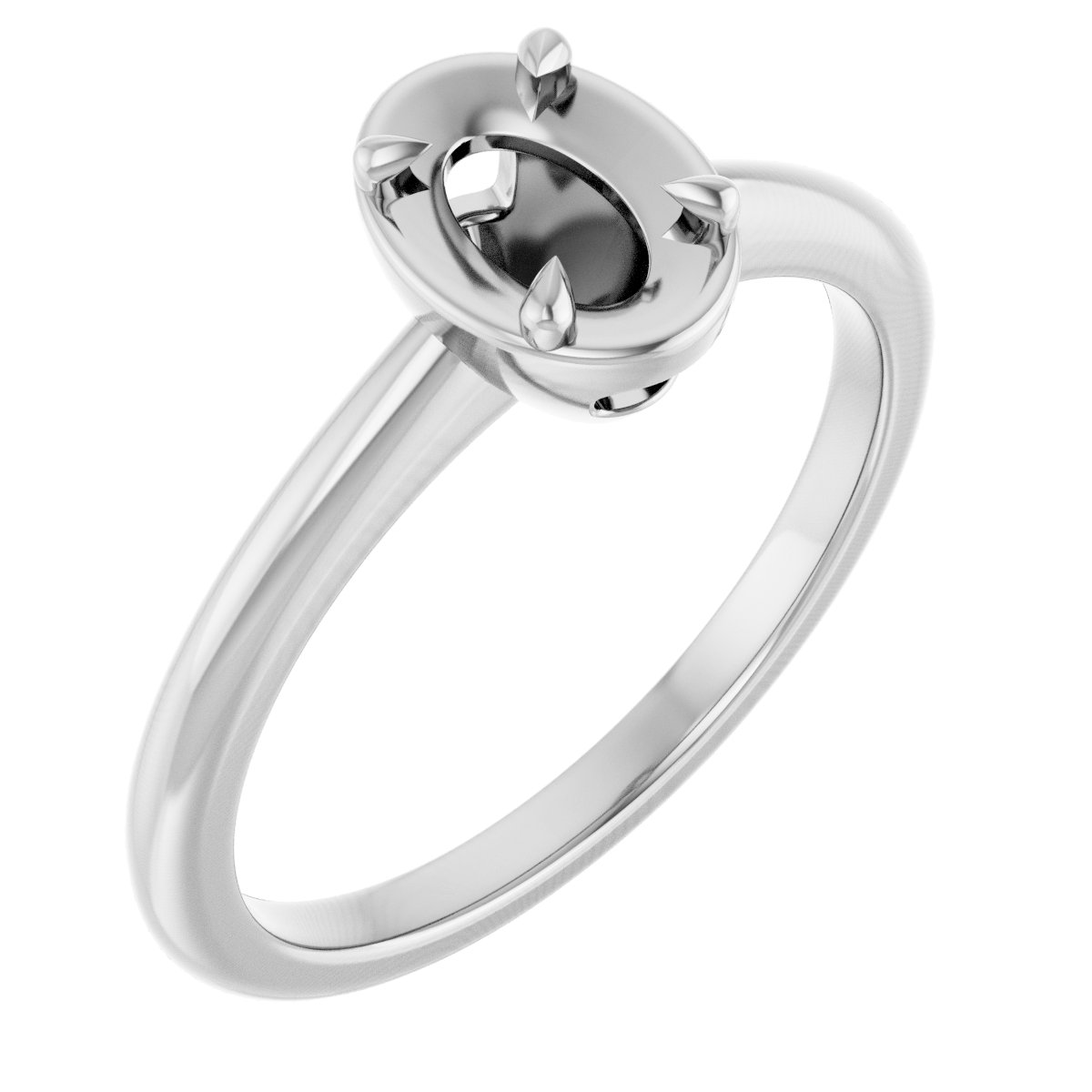 Claw-Prong Solitaire Bezel-Style Engagement Ring