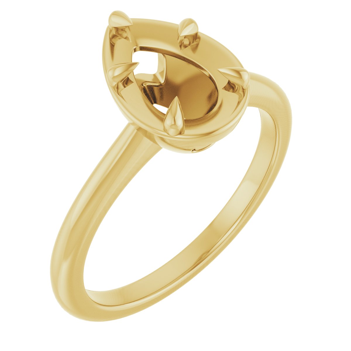 Claw-Prong Solitaire Bezel-Style Engagement Ring
