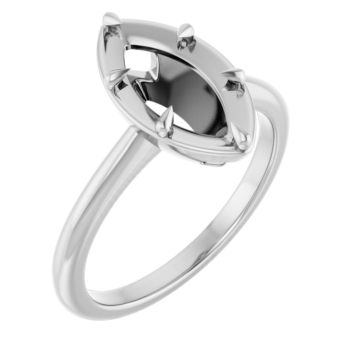 Claw-Prong Solitaire Bezel-Style Engagement Ring