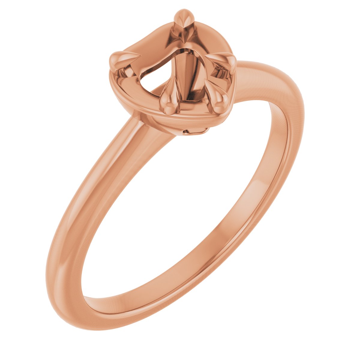 Claw-Prong Solitaire Bezel-Style Engagement Ring