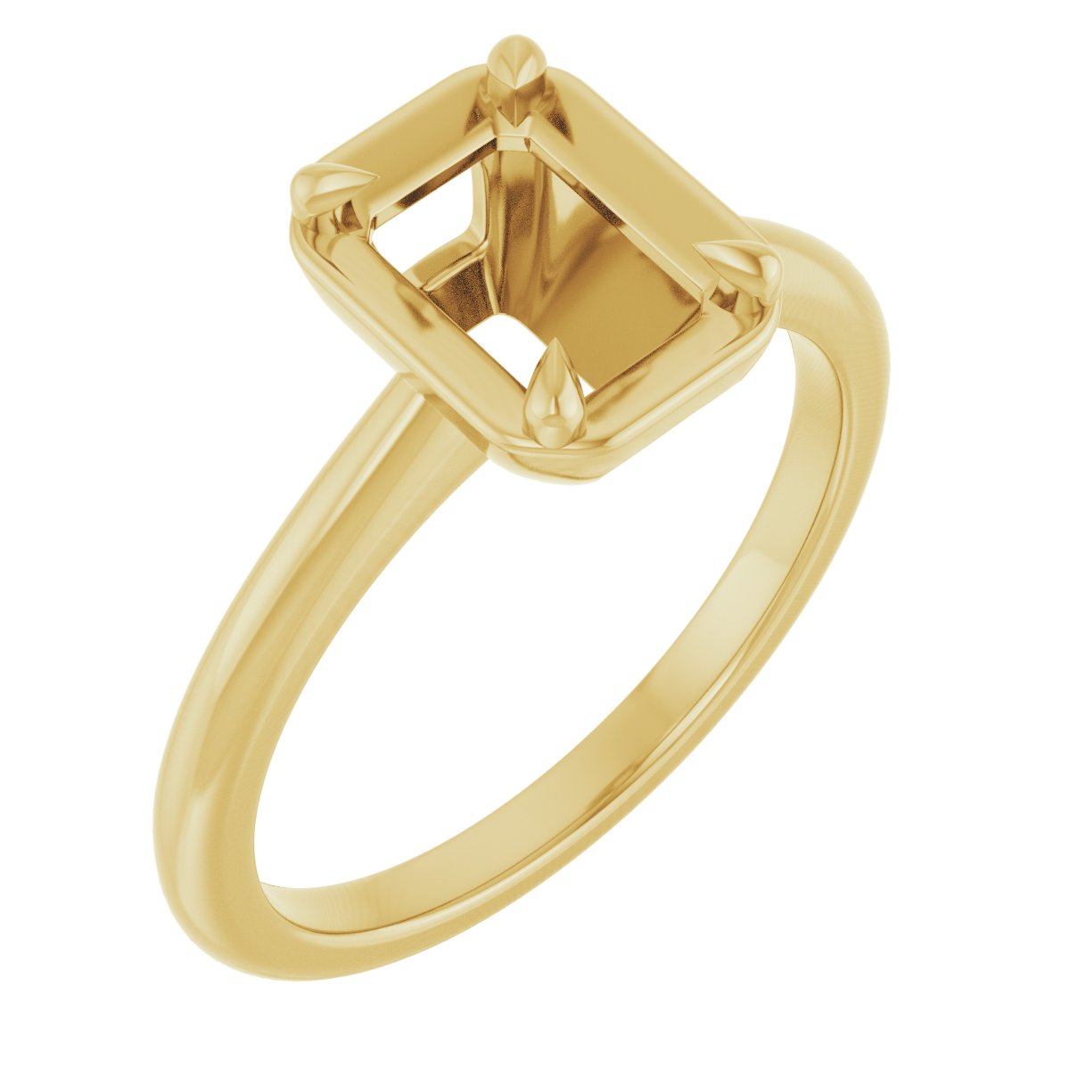 Claw-Prong Solitaire Bezel-Style Engagement Ring