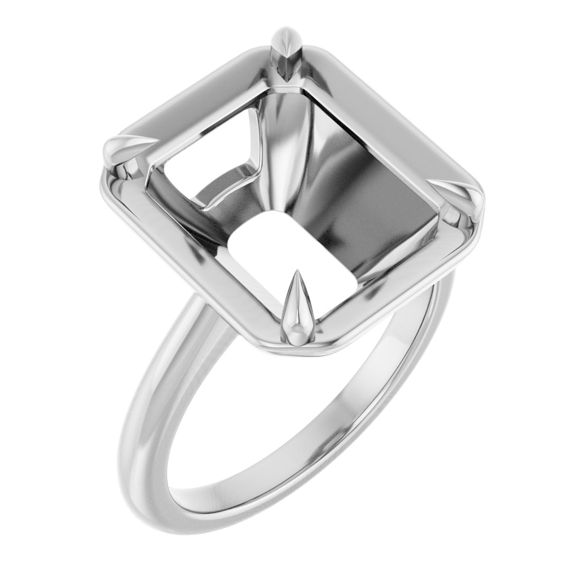 Claw-Prong Solitaire Bezel-Style Engagement Ring