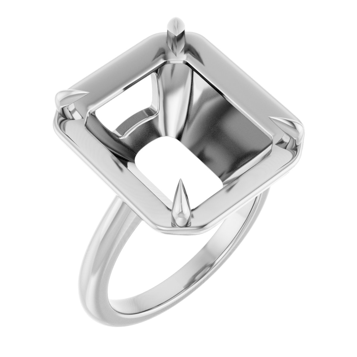 Claw-Prong Solitaire Bezel-Style Engagement Ring