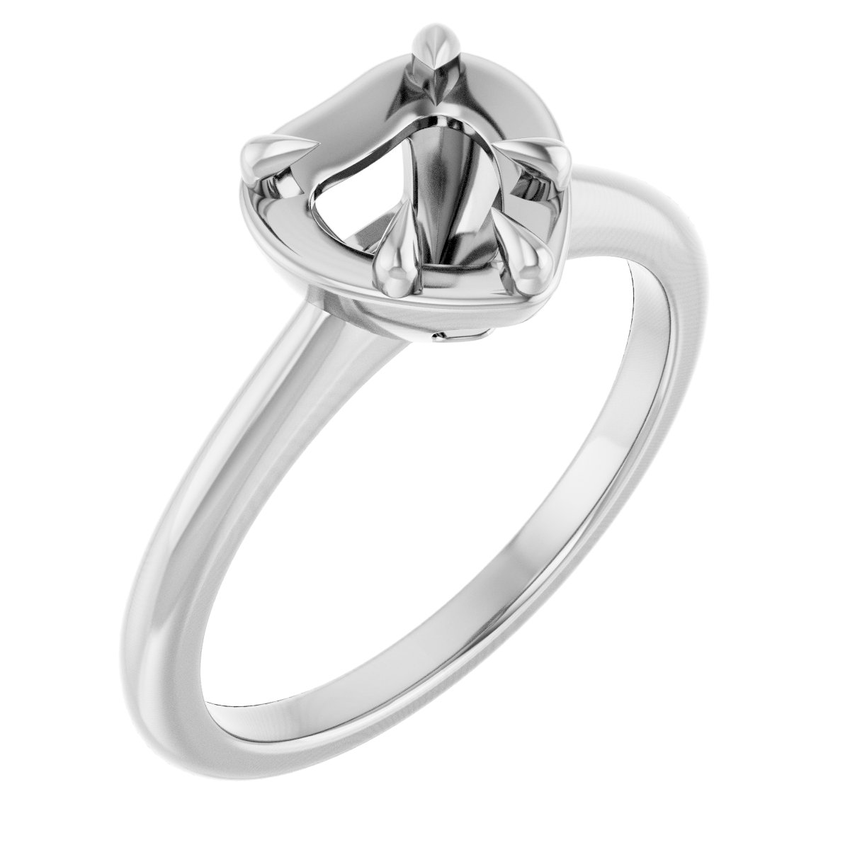 Claw-Prong Solitaire Bezel-Style Engagement Ring