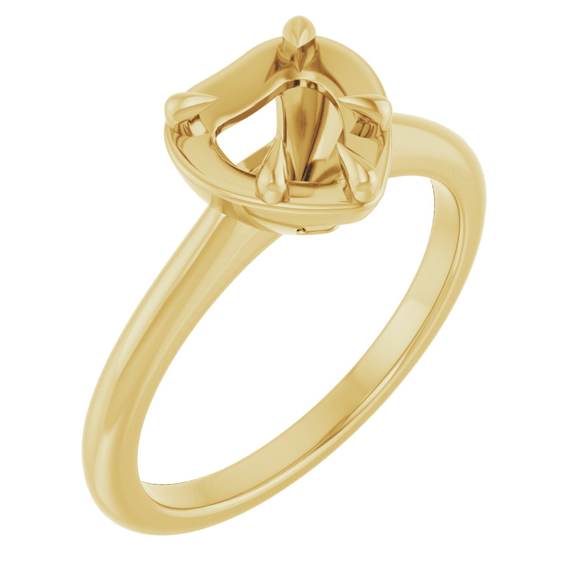 Claw-Prong Solitaire Bezel-Style Engagement Ring