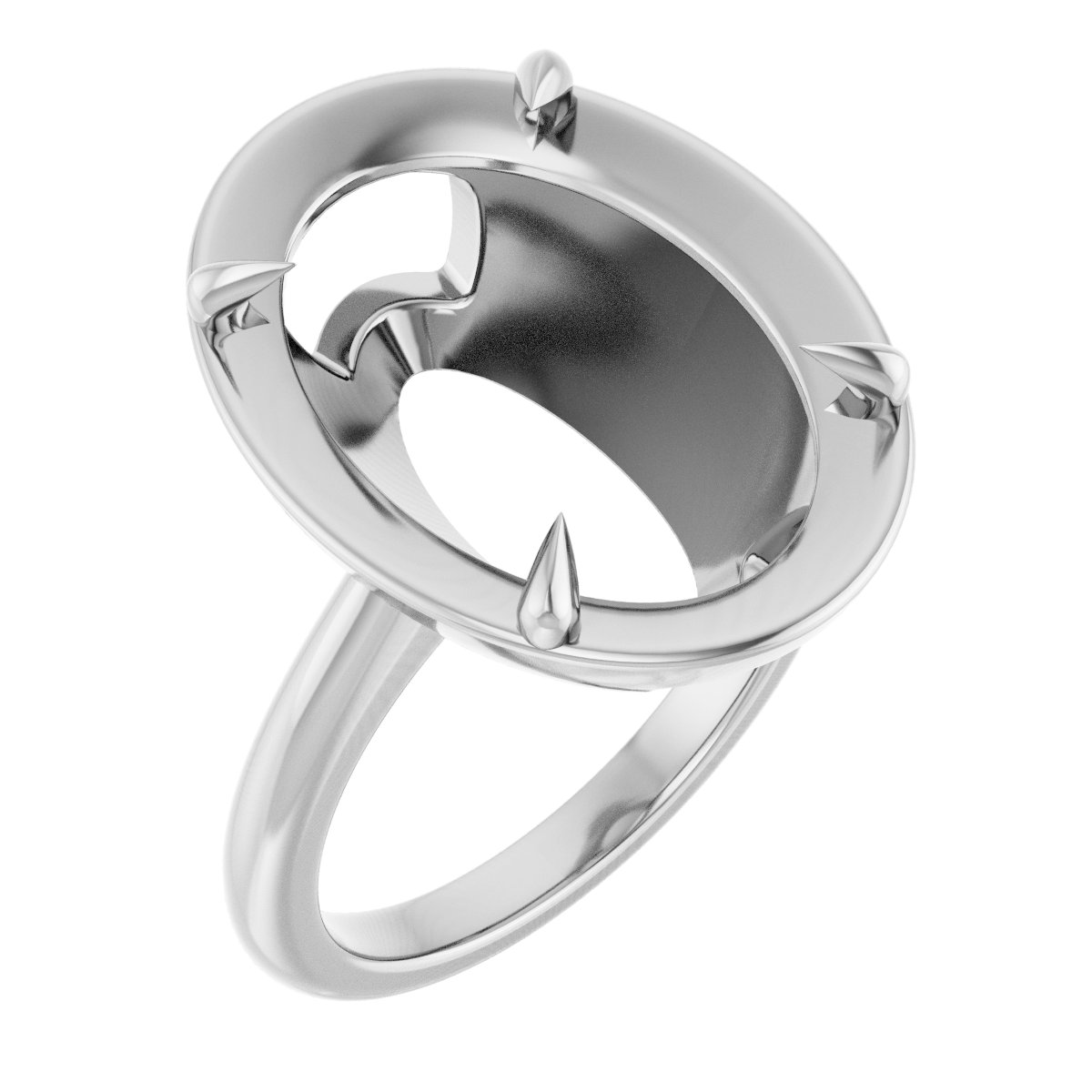 Claw-Prong Solitaire Bezel-Style Engagement Ring