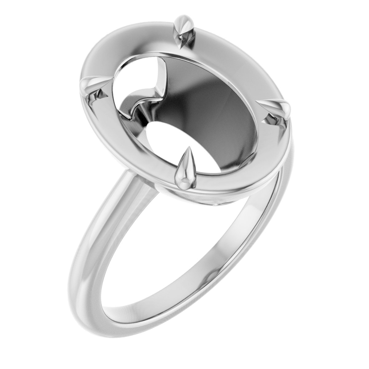 Claw-Prong Solitaire Bezel-Style Engagement Ring