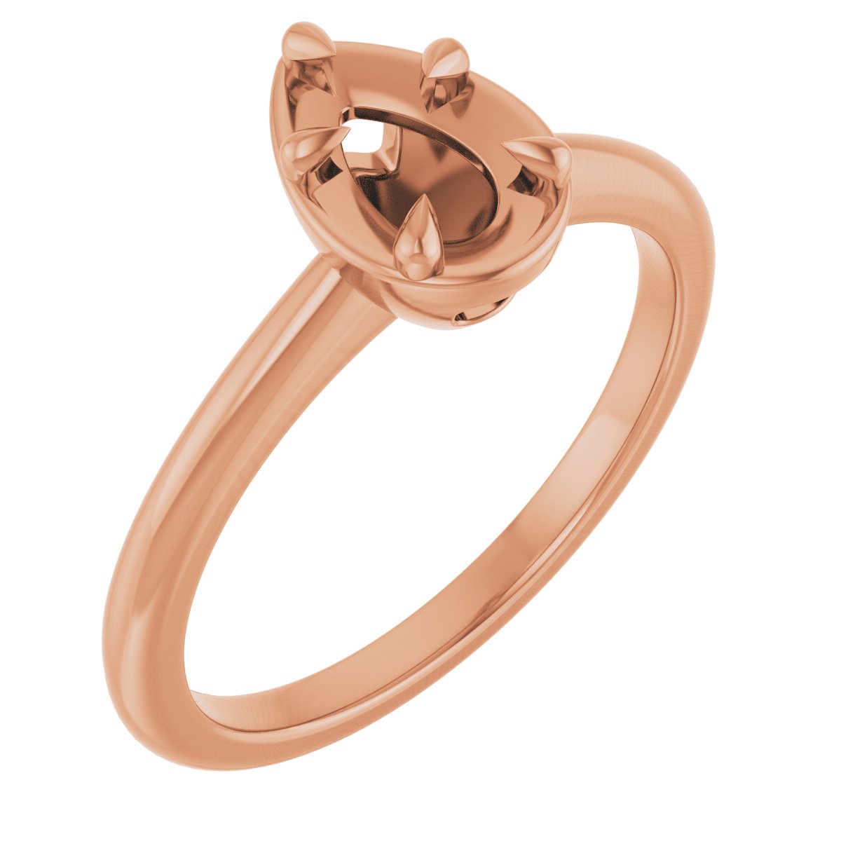 Claw-Prong Solitaire Bezel-Style Engagement Ring