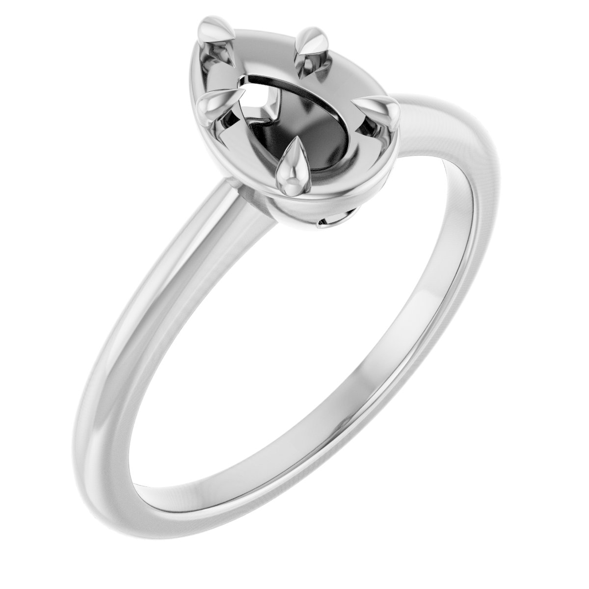 Claw-Prong Solitaire Bezel-Style Engagement Ring