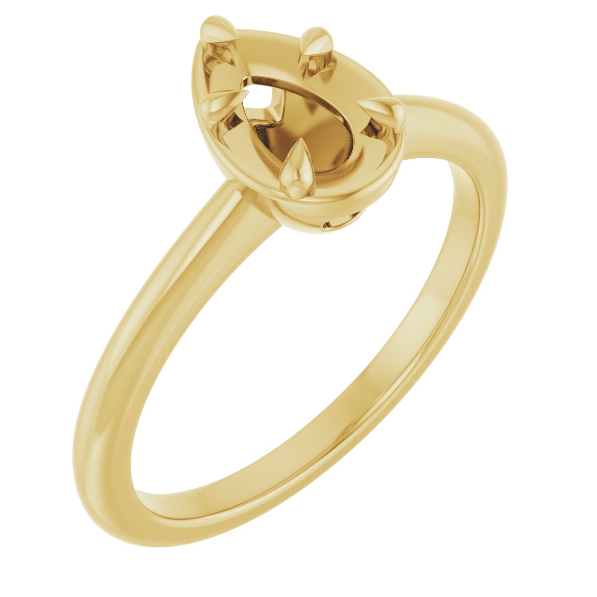 Claw-Prong Solitaire Bezel-Style Engagement Ring