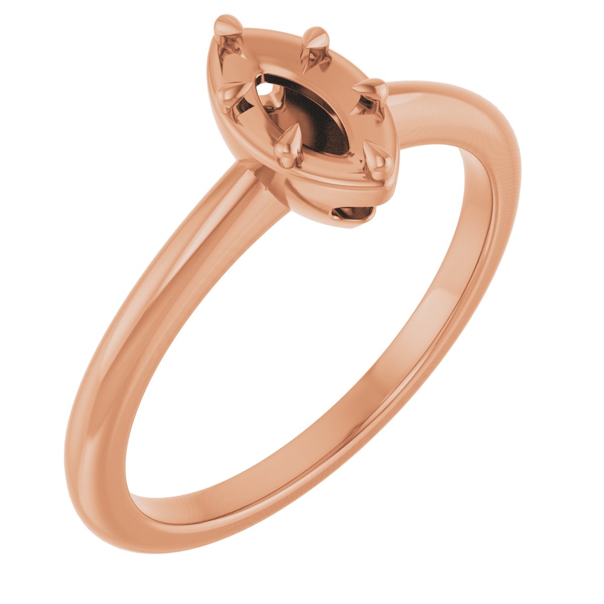 Claw-Prong Solitaire Bezel-Style Engagement Ring