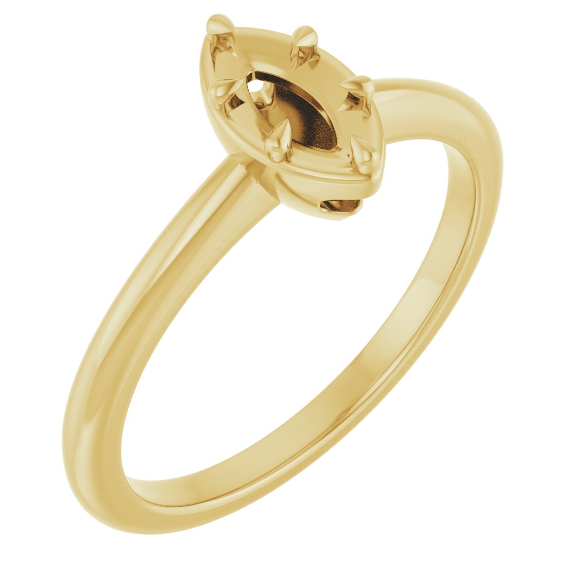 Claw-Prong Solitaire Bezel-Style Engagement Ring