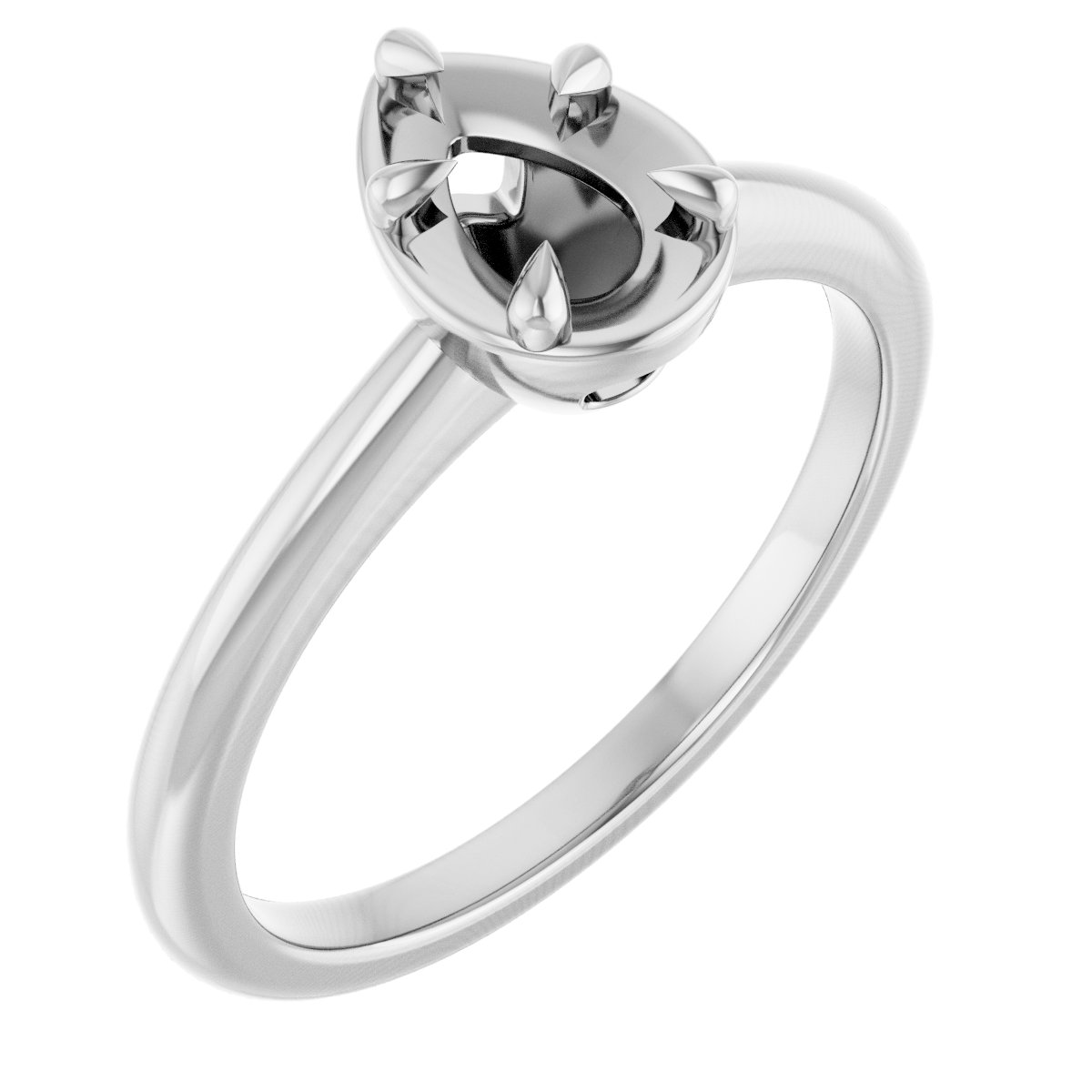 Claw-Prong Solitaire Bezel-Style Engagement Ring