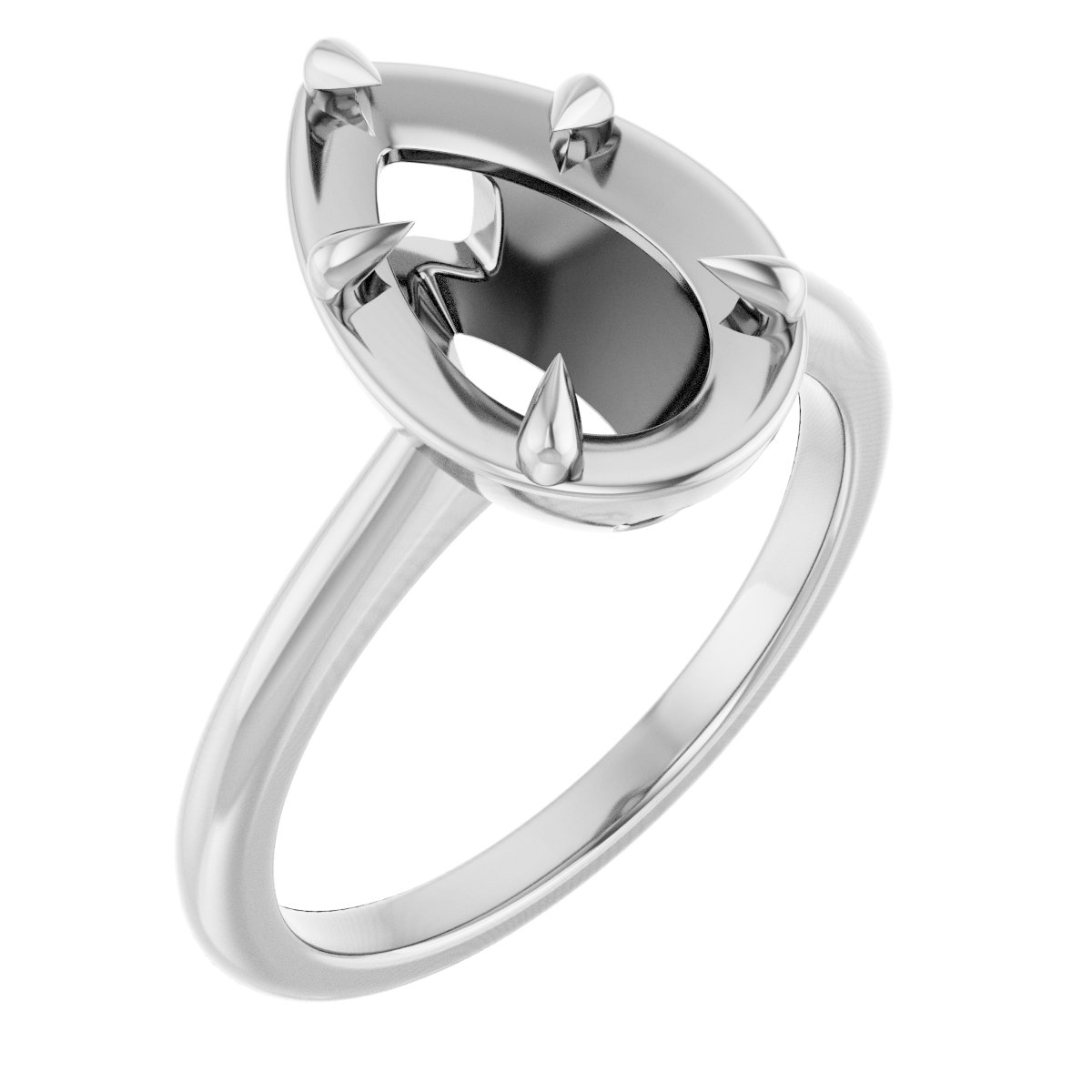 Claw-Prong Solitaire Bezel-Style Engagement Ring