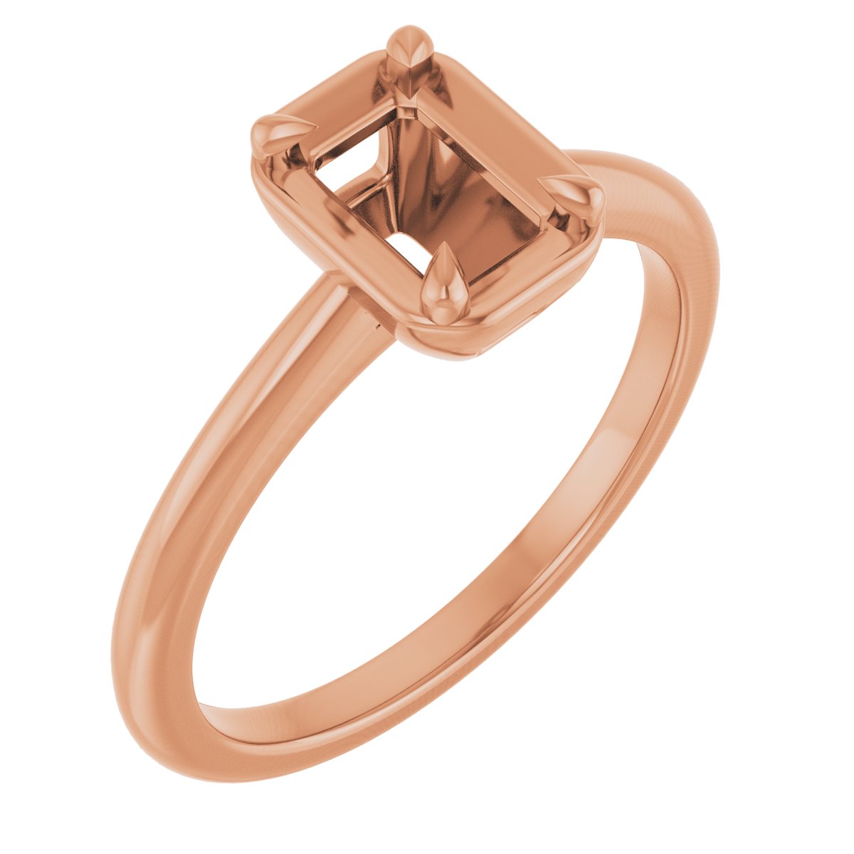 Claw-Prong Solitaire Bezel-Style Engagement Ring