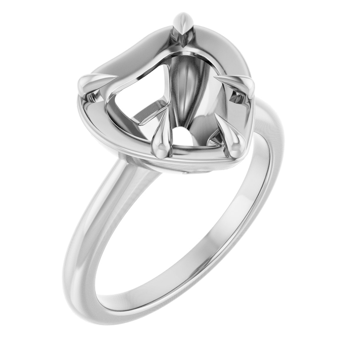 Claw-Prong Solitaire Bezel-Style Engagement Ring