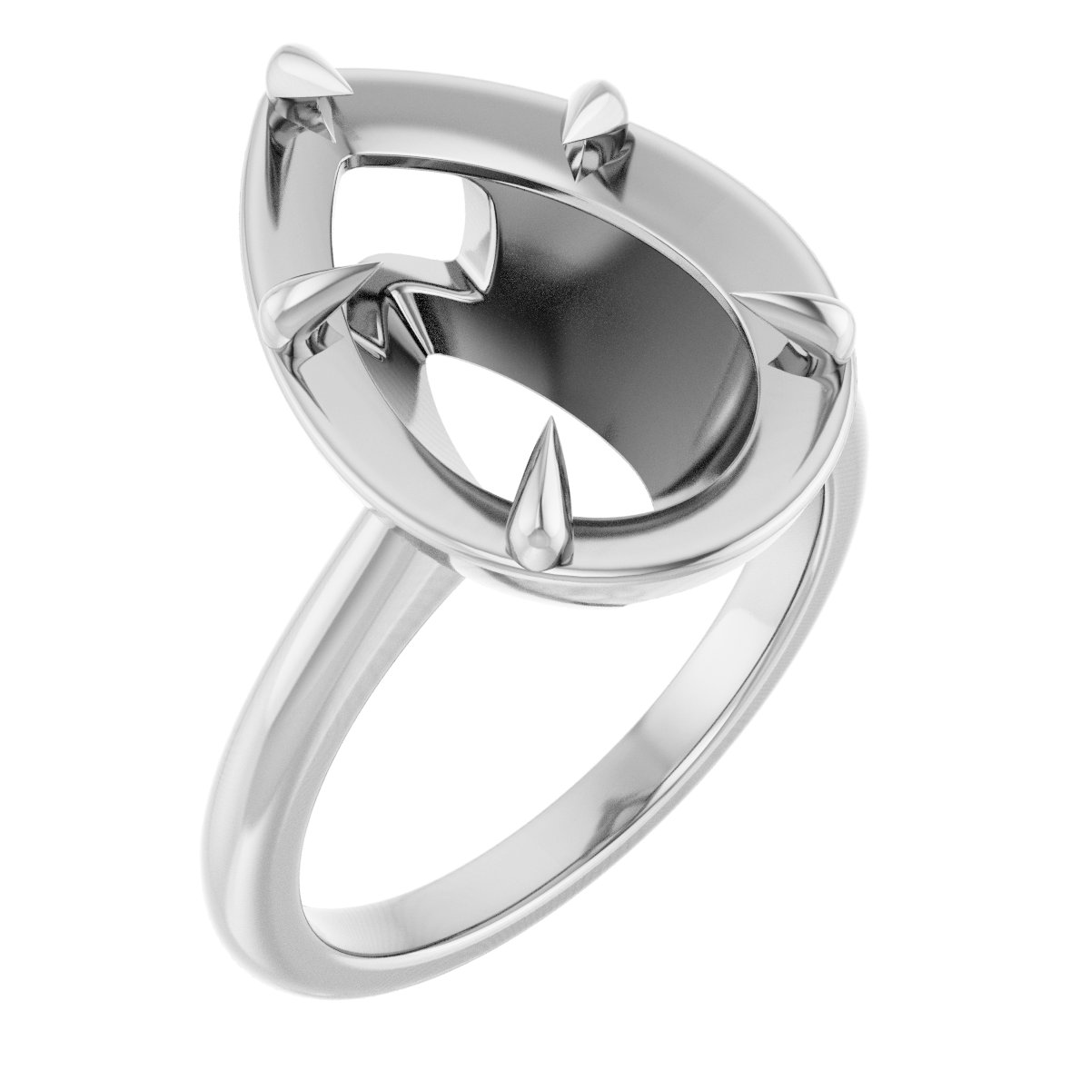 Claw-Prong Solitaire Bezel-Style Engagement Ring