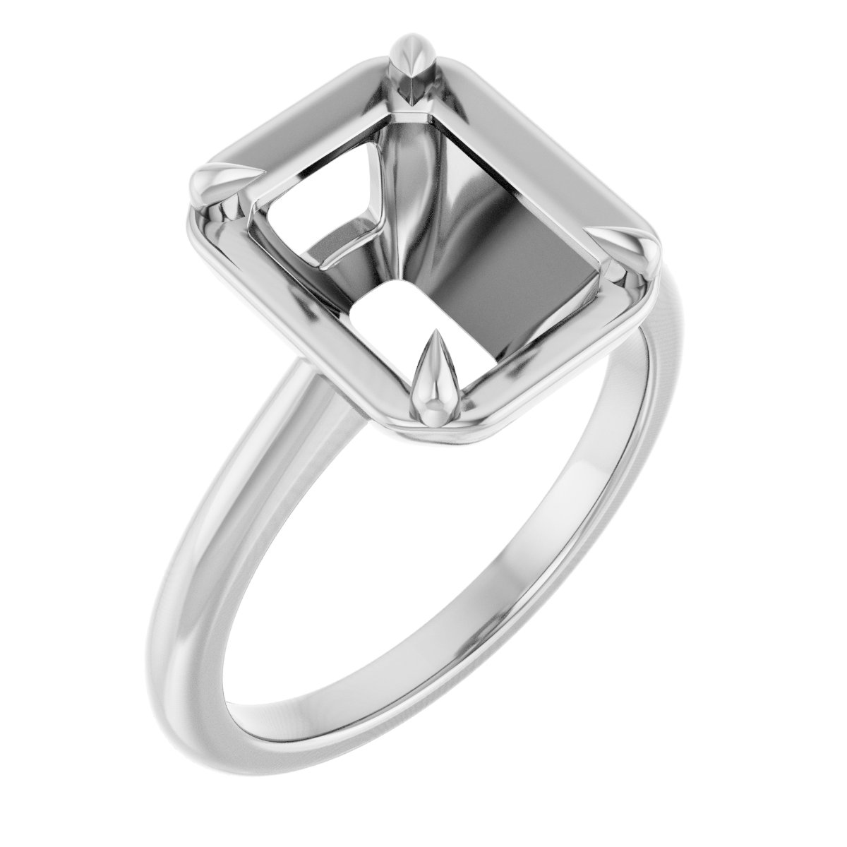 Claw-Prong Solitaire Bezel-Style Engagement Ring