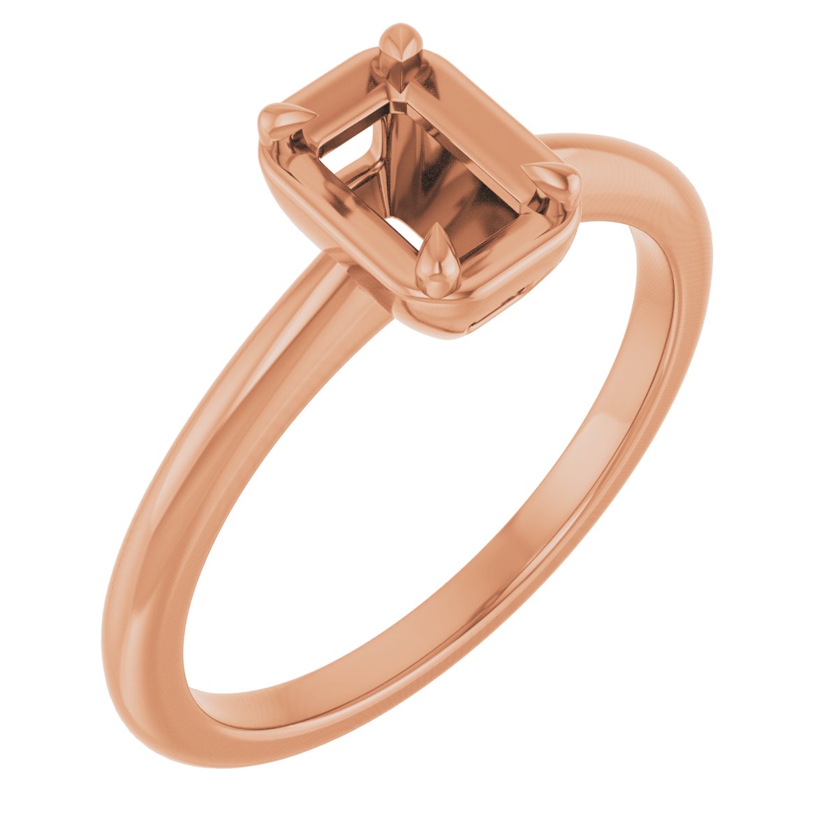 Claw-Prong Solitaire Bezel-Style Engagement Ring