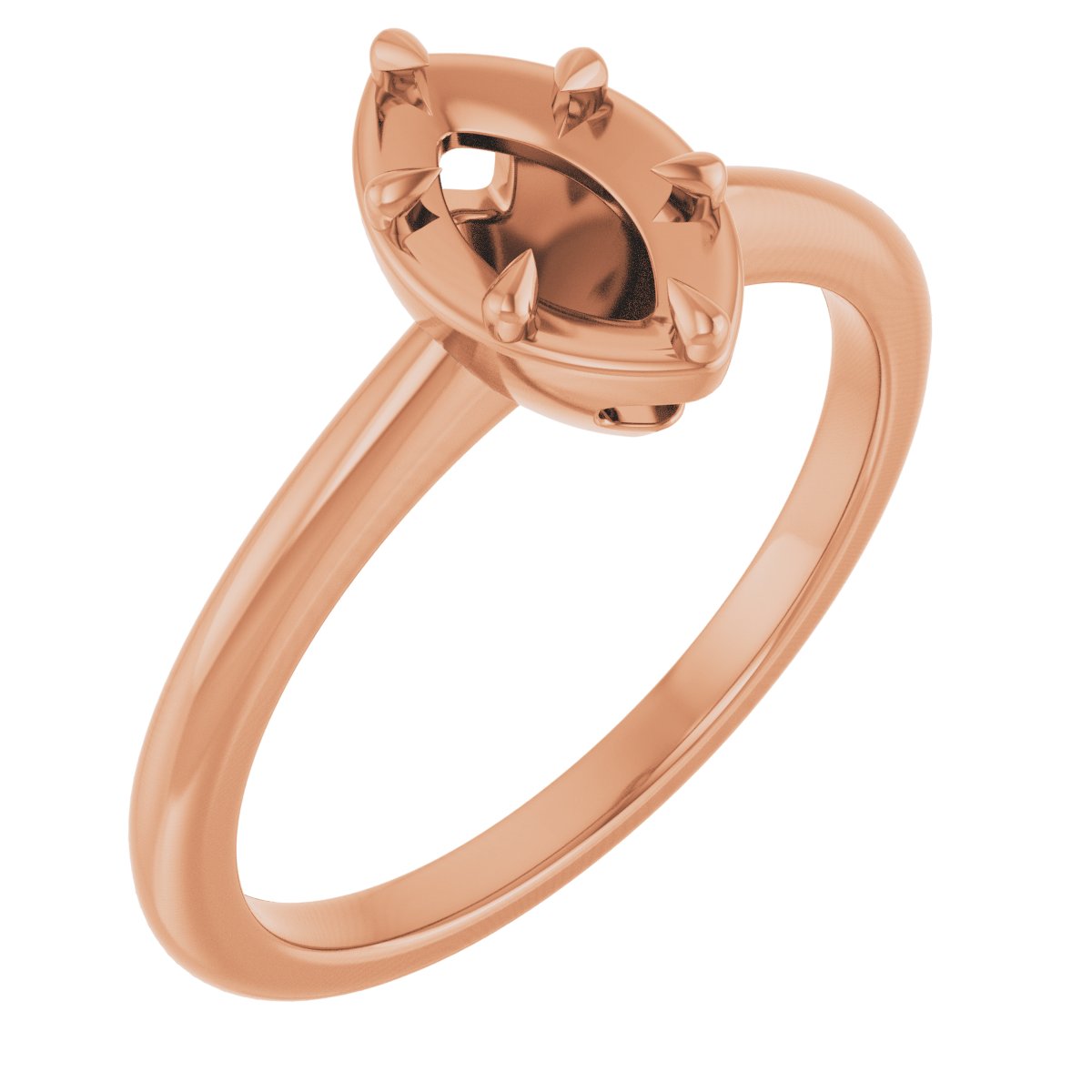Claw-Prong Solitaire Bezel-Style Engagement Ring