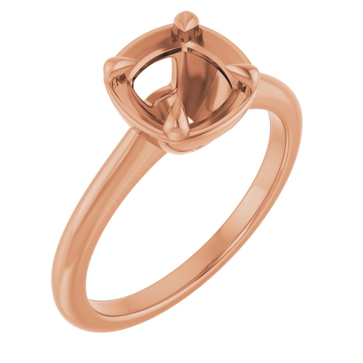 Claw-Prong Solitaire Bezel-Style Engagement Ring