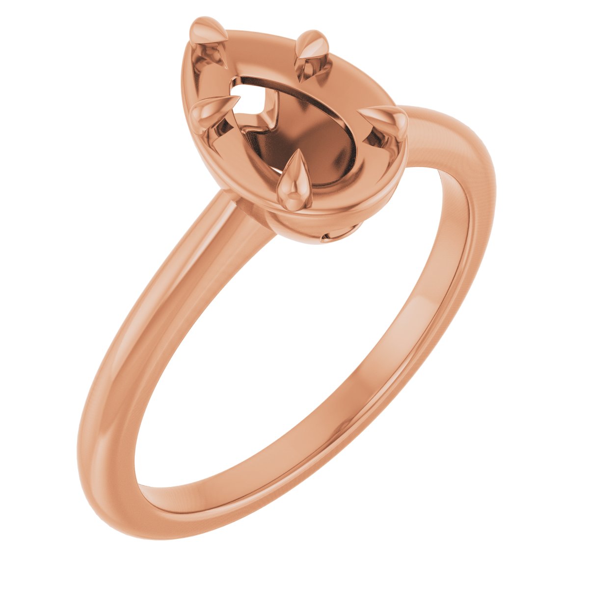 Claw-Prong Solitaire Bezel-Style Engagement Ring