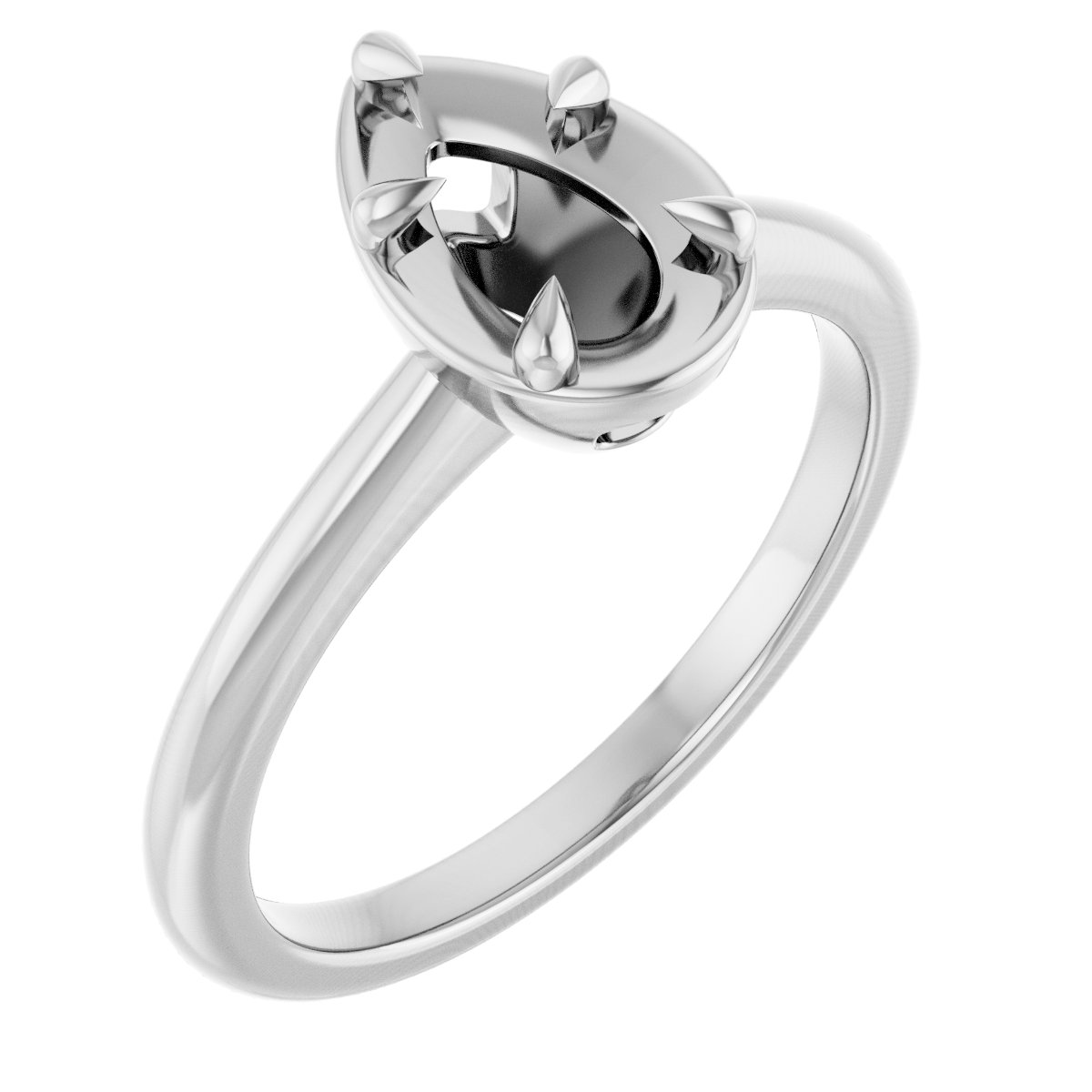 Claw-Prong Solitaire Bezel-Style Engagement Ring