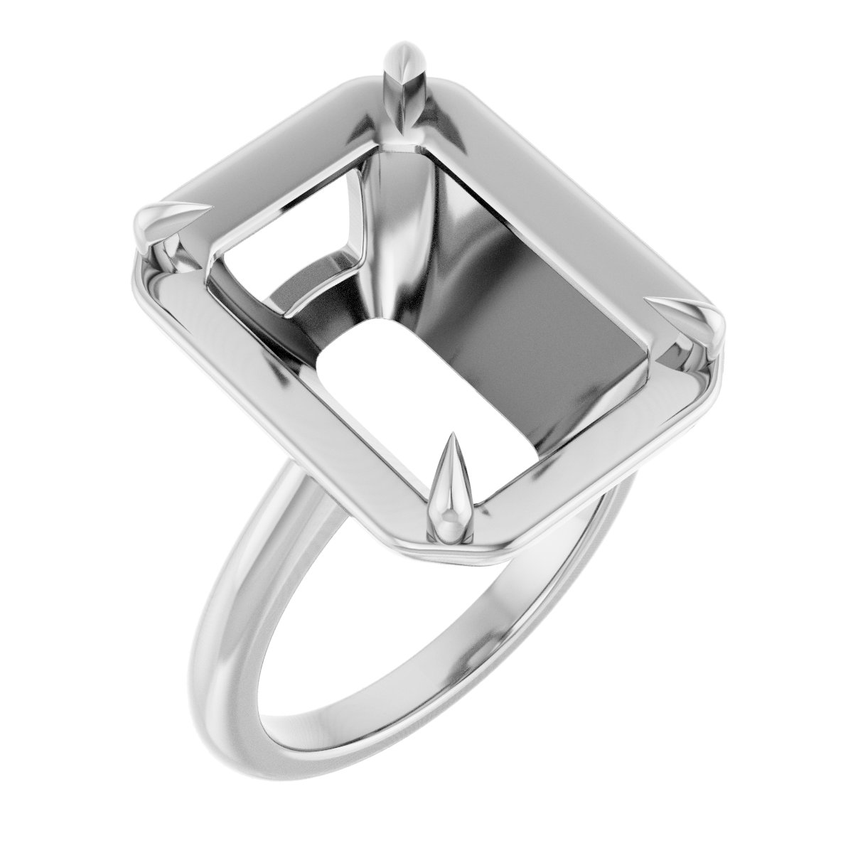 Claw-Prong Solitaire Bezel-Style Engagement Ring