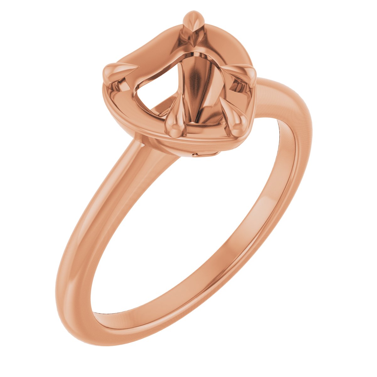 Claw-Prong Solitaire Bezel-Style Engagement Ring