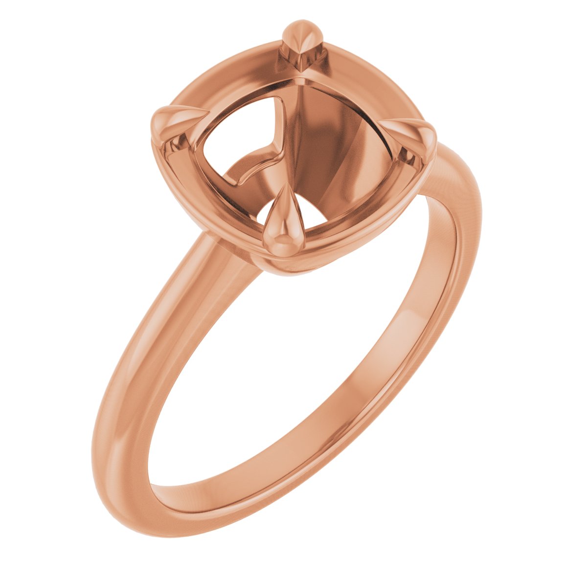 Claw-Prong Solitaire Bezel-Style Engagement Ring